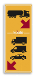 Routebord KOOLE 400x1000mm - Trucks / cars