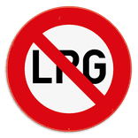 Panneau d'interdiction - Panneau d'interdiction - Entrée interdite aux véhicules LPG