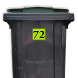 Container sticker Huisnummer zwart | Modern