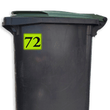 Container sticker Huisnummer zwart | Modern