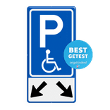 Verkeersbord RVV E06-OB504 Parkeren mindervaliden 2 vakken