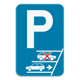 Parkeerbord - Opgelet achteruit inparkeren
