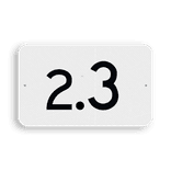 Hectometerbord vlak schouwpad km 0 t/m 9 - RS - 330x200mm - Reflecterend