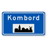 Plaatsnaambord 1180x650mm RVV H01a - Begin bebouwde kom