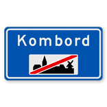 Plaatsnaambord 1180x650mm RVV H02a - Einde bebouwde kom