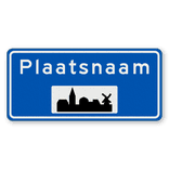 Plaatsnaambord 1400x650mm RVV H01a - Begin bebouwde kom