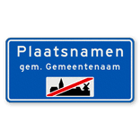 Plaatsnaambord 1800x800mm RVV H02b - Einde bebouwde kom