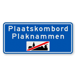 Plaatsnaambord 1800x800mm RVV H02c - Einde bebouwde kom