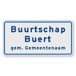 Buurtschapsbord 2 regelig met gemeentenaam