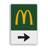Verkeersbord DOR rechthoek 3:2 reflecterend + eigen ontwerp/opdruk