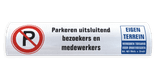 Parkeerbord voor biggenrug met eigen logo of beeldmateriaal - breedte 600mm