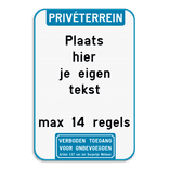 Tekstbord - Boventekst en pictogram