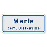 Buurtschapsbord met gemeentenaam