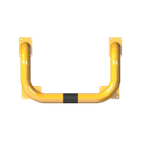 Arceau double angle en acier Ø 76 mm 600 x 650 x 650 mm – Jaune/noir