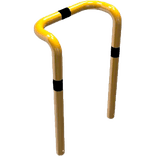 Arceau de protection double à angles courts Ø 76 mm – Jaune/noir