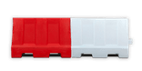 Kunststof barrier rood-wit - 1200x400x800 mm vulbaar met water of zand