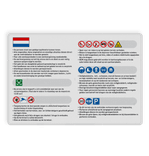 Veiligheidsbord PBM pictogrammen tekst - eigen ontwerp - reflecterend
