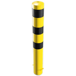 Poteau de protection Ø152mm à sceller - Plusieurs longueurs - Galvanisé ou jaune/noir