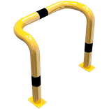 Arceau de protection double à angles courts Ø 76 mm – Jaune/noir