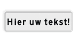 Kenteken bord 400x150mm met kenteken wit/zwart - reflecterend