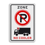 Verkeersbord RVV E201 - zone NO COOLER - reflecterend