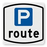 Sticker P-route 255x255mm