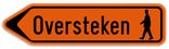 Verkeersbord SB250 F41 - Tekst + pictogram Links