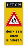 Kliko sticker reflecterend 350x800mm - RVVJ21 denk aan onze kinderen