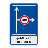 Verkeersbord RVV L10-02r + ondertekst