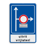Verkeersbord RVV L10-02r + onderbord + ondertekst