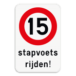 Verkeersbord - C43 - Stapvoets rijden