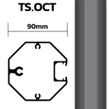Support pour panneaux directionnels d’entreprise – largeur 600mm - poteaux 3000mm hors sol