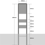 Zoneportaal RVV E01zb Type 1 - 530x670mm
