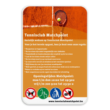 Tennisclub Matchpoint eigen tekst + pictogram