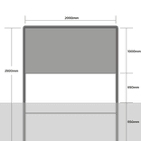 Rotondeportaal Type 2- Verhoogde rijbaanscheiding - 2000x1000mm