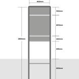 Rotondeportaal Type 1 - 800x800+300+200mm