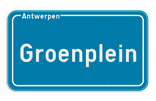Straatnaambord gepersonaliseerd blauw met plaatsnaam 400x200mm