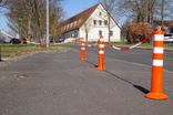 Kunststoff Flexibler Absperrpfosten Orange/Weiß Ø80mm – Überfahrbar