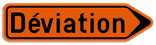 Panneau SB250 F41 - Itinéraire de déviation - Droite