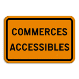Panneau SB250 F39 - Signal de préavis annonçant une déviation - Commerces accessibles