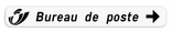 Panneau SB250 F34a - Signal de direction à proximité des équipements et établissements publics ou d'intérêt général (droite) + pictogramme