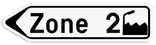 Verkeersbord SB250 F33a - Bewegwijzeringsbord op afstand Links