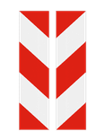 Plaque de balisage réfléchissante rouge/blanc 1000x250mm – Classe 3