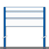 Support pour panneaux directionnels d’entreprise – largeur 1000mm - poteaux 2500mm hors sol