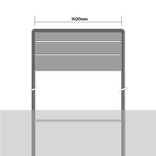 Bedrijfsbordpaneel 1500mm breed, 1 regelig (200mm hoog)