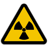 Waarschuwingsbord W003 - Gevaar voor radioactief materiaal