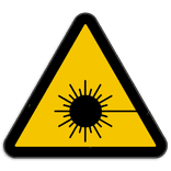 Waarschuwingsbord W004 - Gevaar voor laserstraal