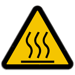 Waarschuwingsbord W017 - Gevaar voor heet oppervlak