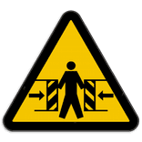 Waarschuwingsbord W019 - Gevaar voor beknelling