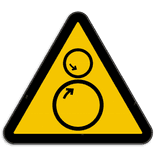 Waarschuwingsbord W025 - Gevaar voor indraaien